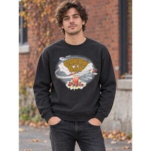 Green Day Dookie Graphic Sweatshirt Mens Large Black Crewneck Band Pullover